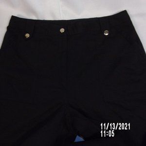 Black Cotton Bermuda by Studio Works  - Size 10